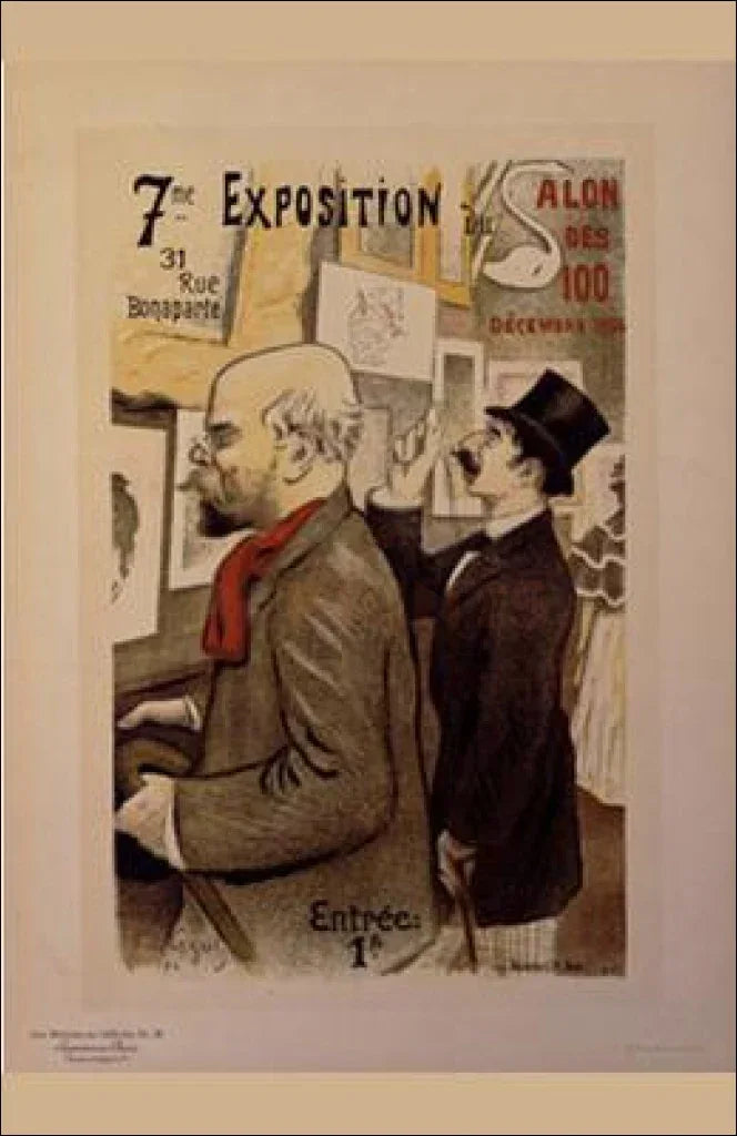 7ieme Exposition, Frederic Cazals - Original print - Les Maîtres de la l’affiche - VINTAGEARTREPRINTS.COM