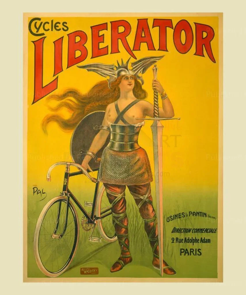Liberator Bicycles, Pal artist, 1898 - VINTAGEARTREPRINTS.COM