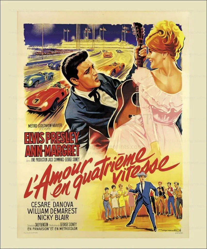 Viva Las Vegas, Elvis Presley and Ann-Margret - VINTAGEARTREPRINTS.COM