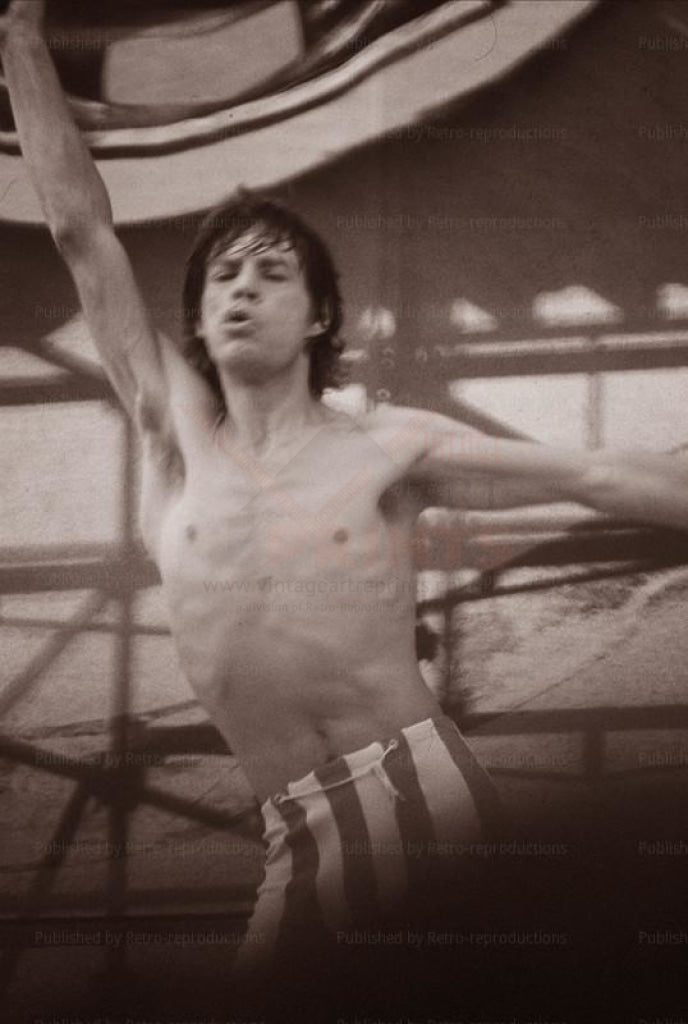 Mick Jagger Paris Concert 1991, photographic print - Vintage Art, canvas prints