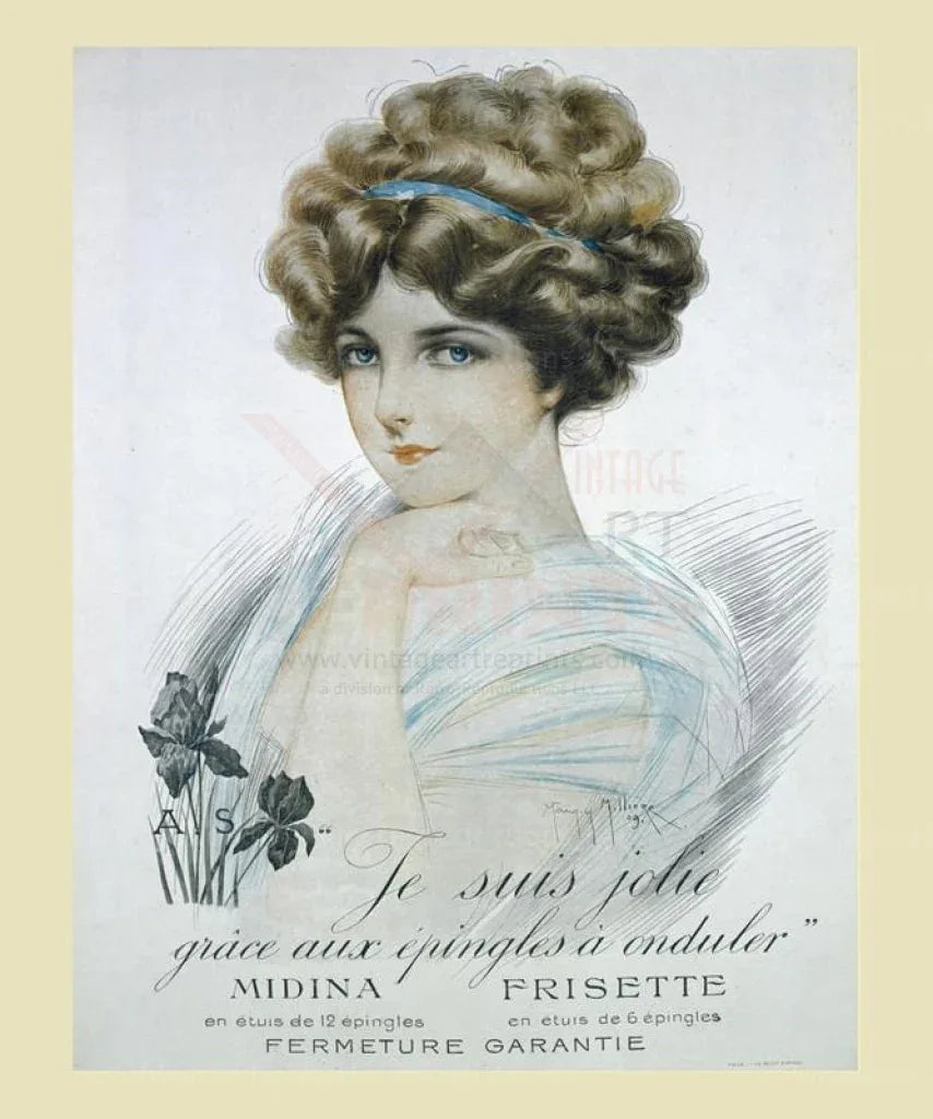 Midina Frisette, Maurice Milliere - VINTAGEARTREPRINTS.COM