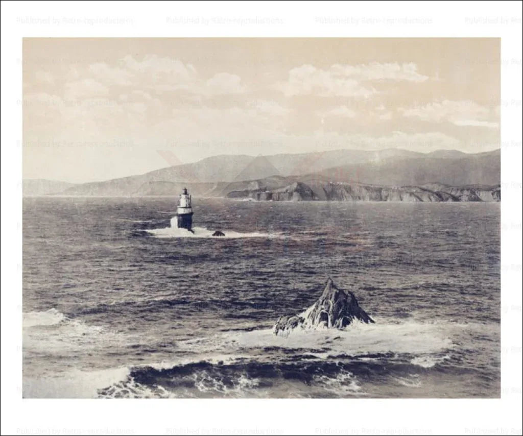 Mile Rock Lighthouse - VINTAGEARTREPRINTS.COM