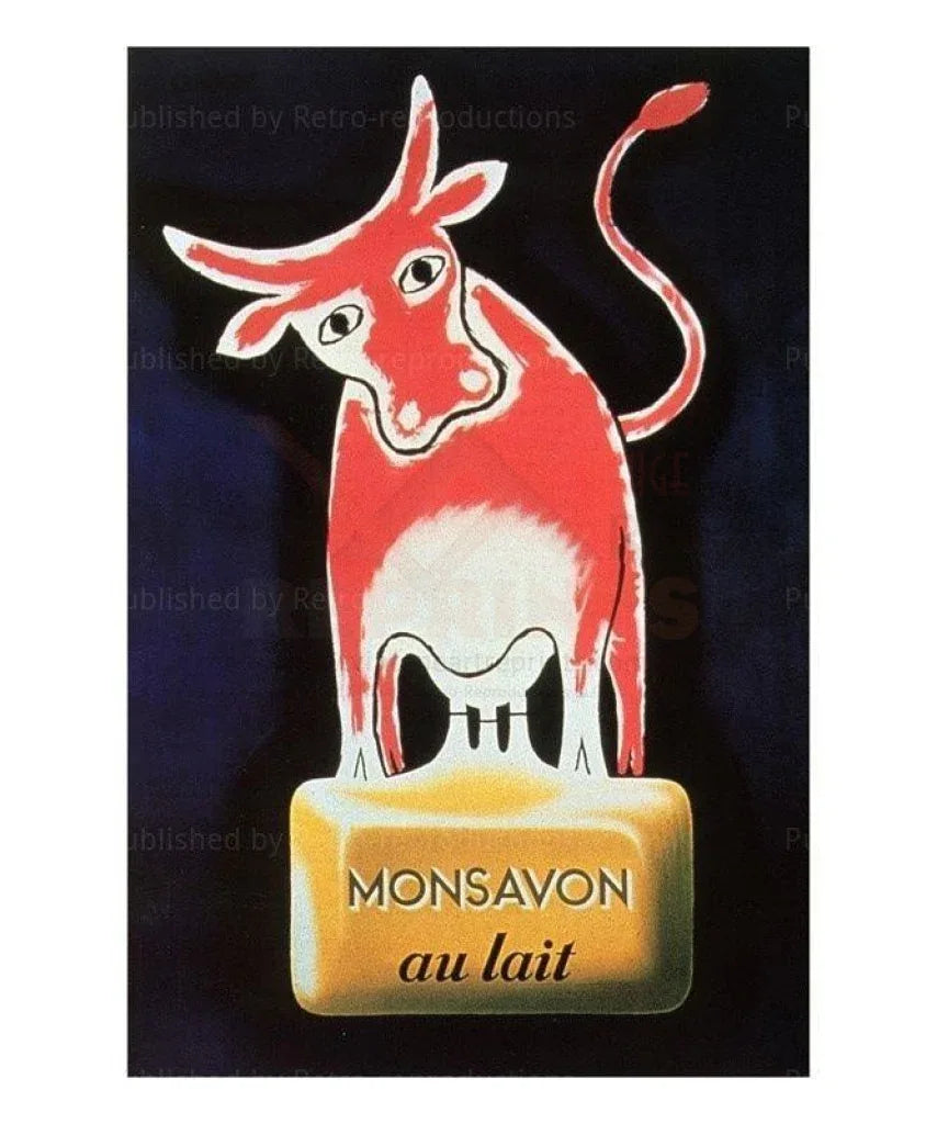 Monsavon au Lait, Raymond Savignac - VINTAGEARTREPRINTS.COM