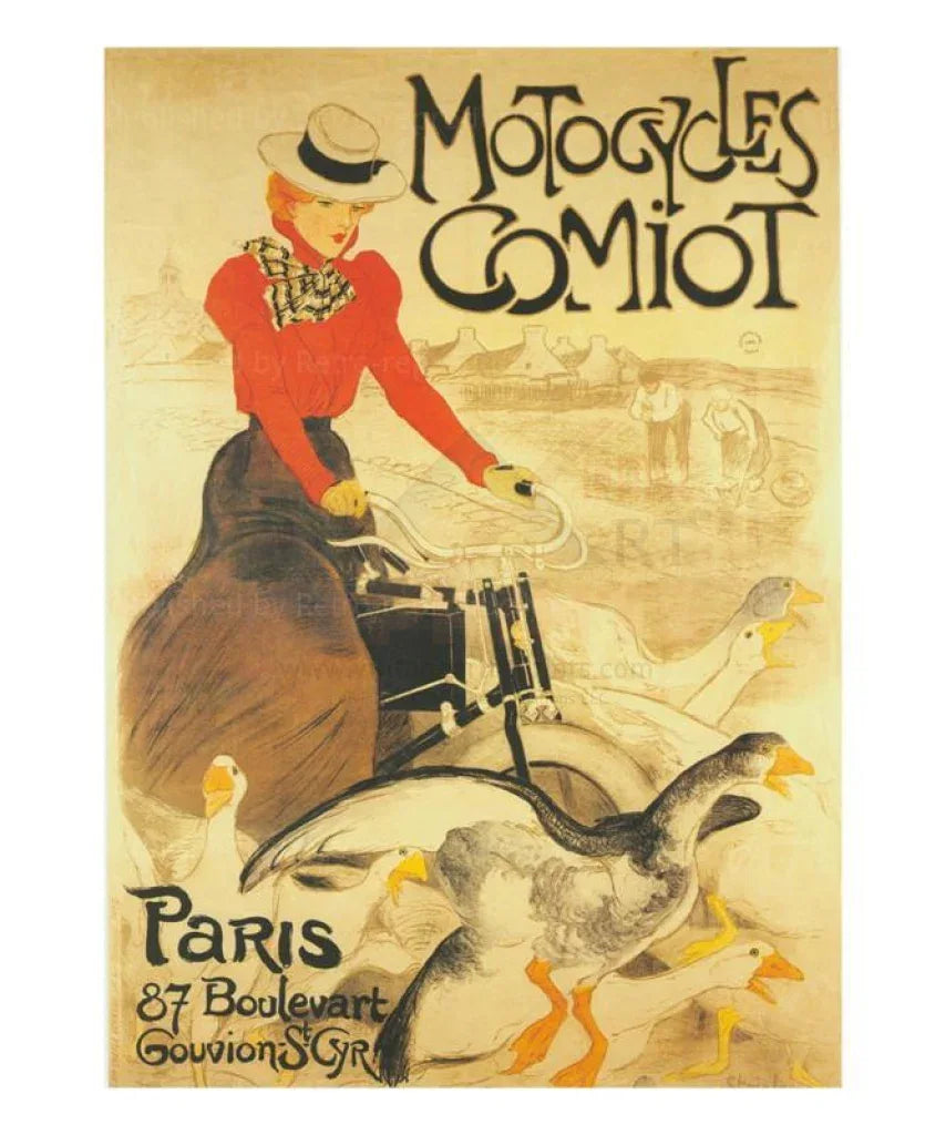 Motocycles Comiot, 1899 - VINTAGEARTREPRINTS.COM