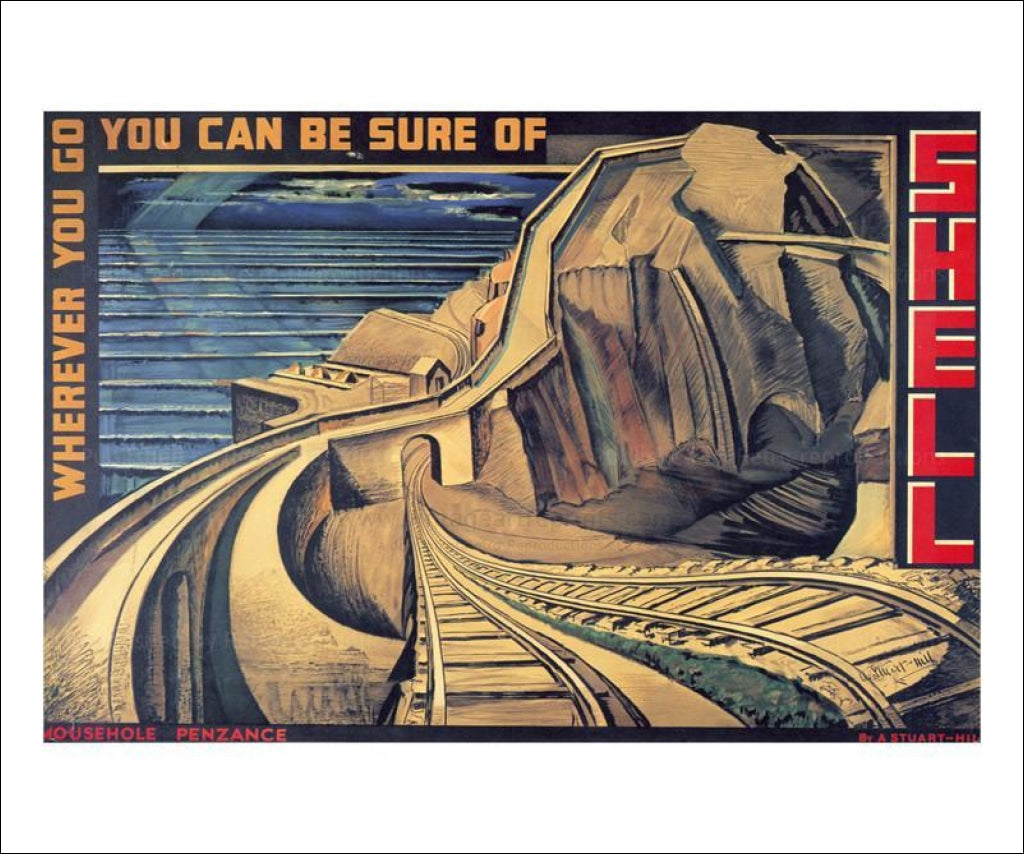 Mousehole Penzance 1932 - Vintage Art, canvas prints