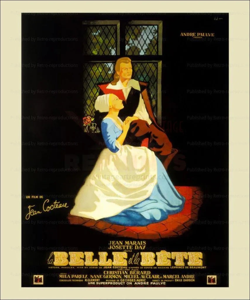 Beauty and the Beast, dir. Jean Cocteau - VINTAGEARTREPRINTS.COM