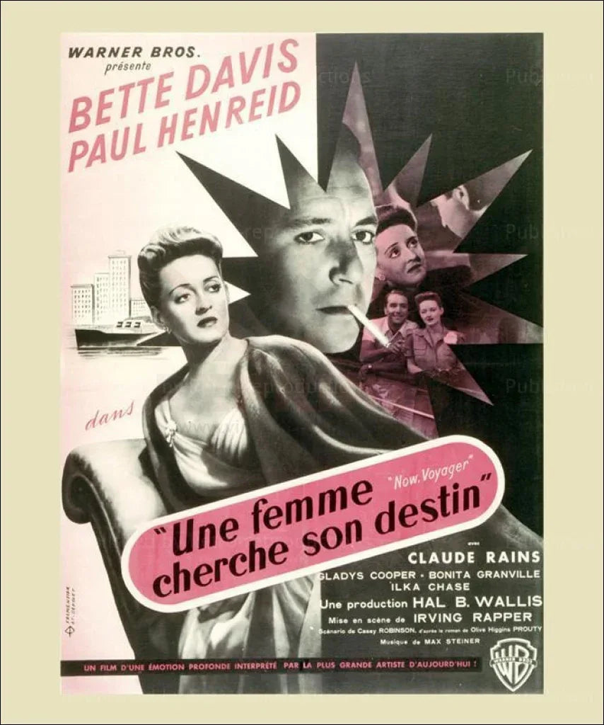 Now Voyager, Bette Davis, Paul Henreid & Claude Rains - VINTAGEARTREPRINTS.COM