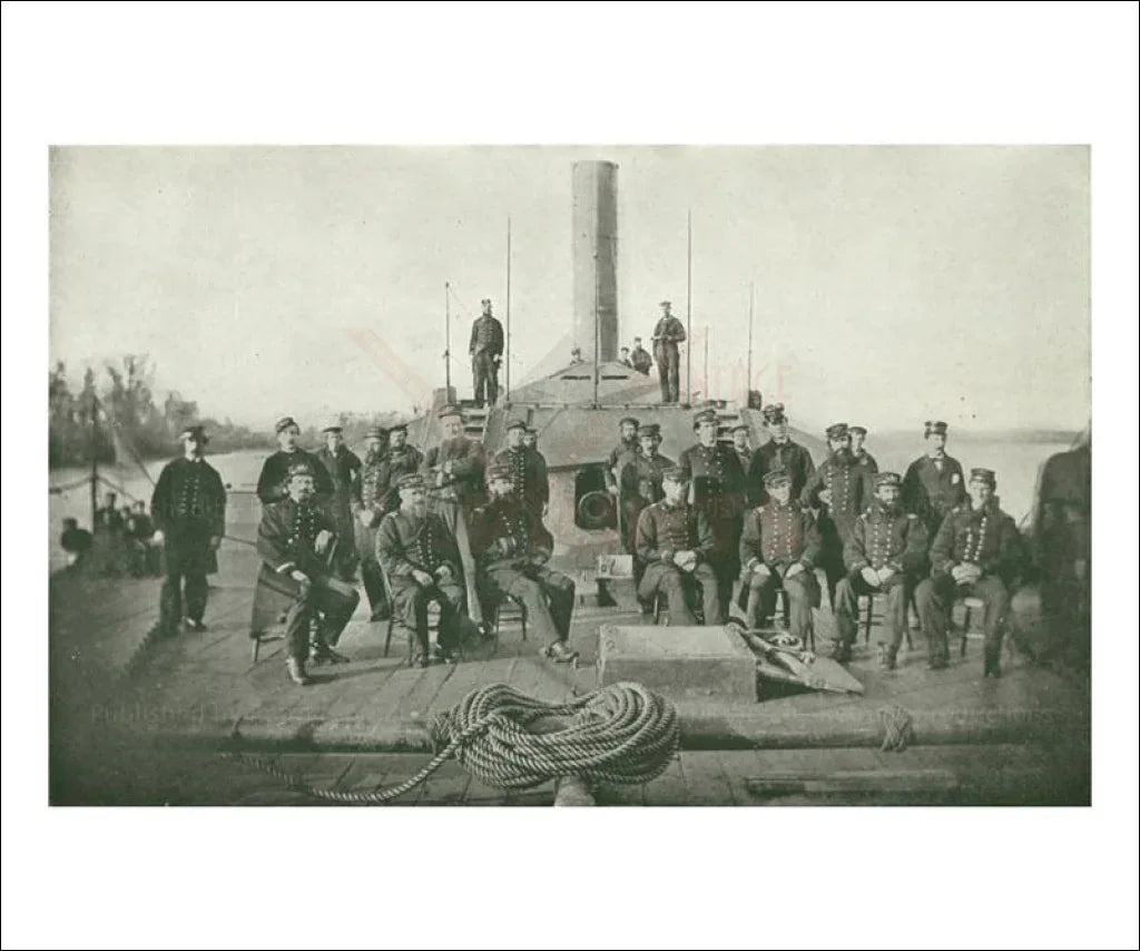 Officers on the Monitor - VINTAGEARTREPRINTS.COM