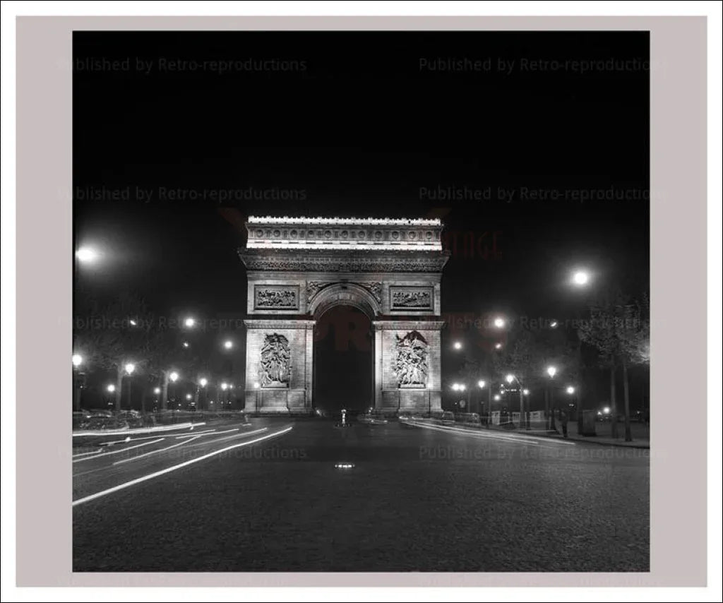 Paris Champs Elysees - VINTAGEARTREPRINTS.COM