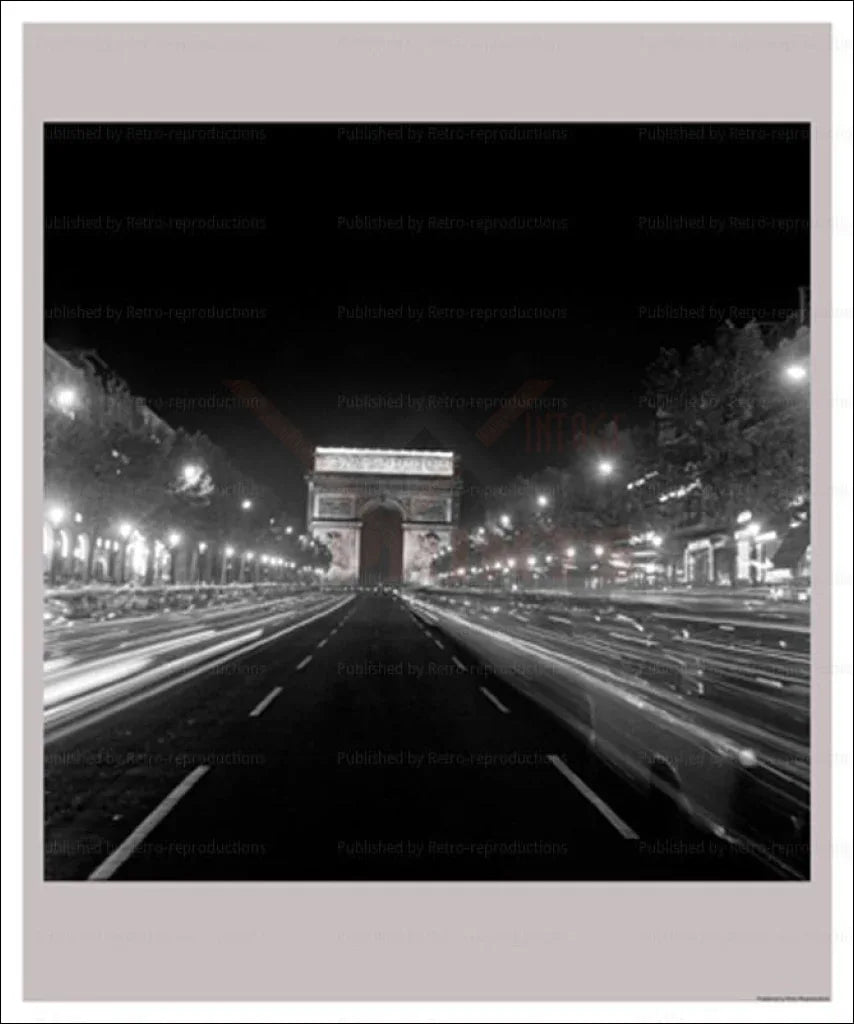 Paris, Champs Elysees - VINTAGEARTREPRINTS.COM
