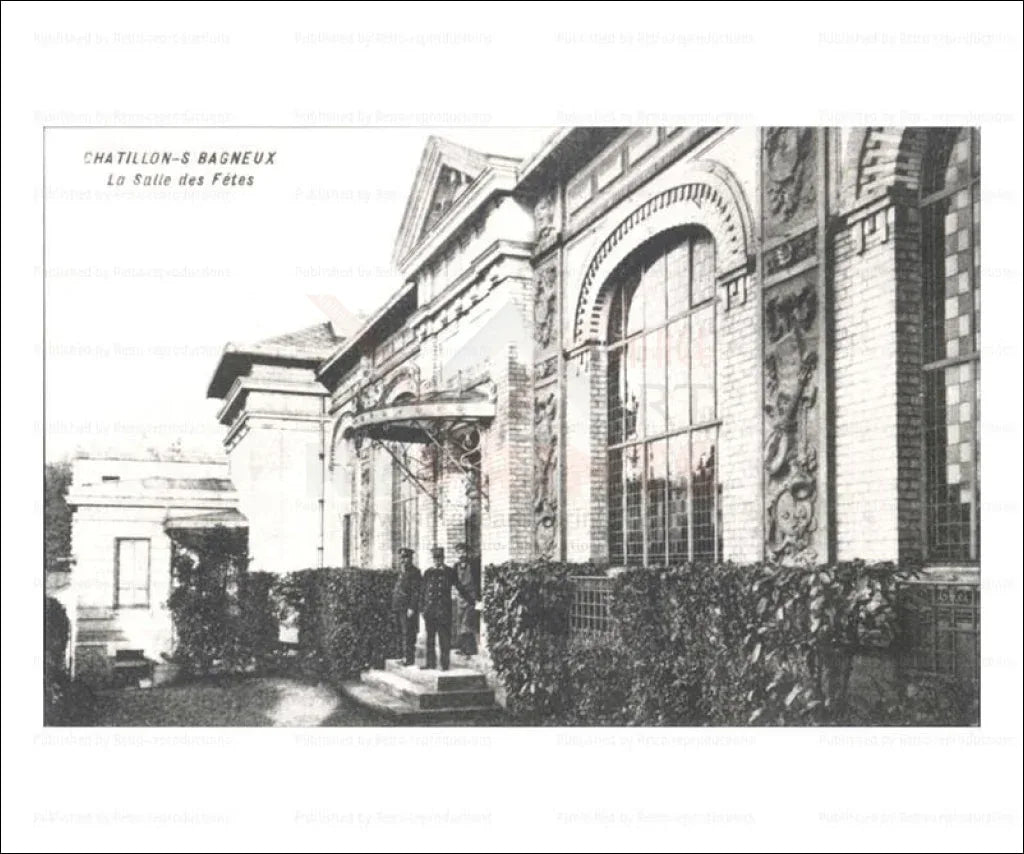 Paris suburb, Chatillon City La Salle des Fetes - VINTAGEARTREPRINTS.COM