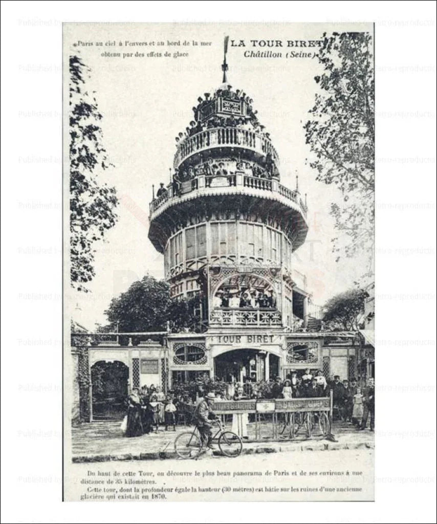Paris suburb, Chatillon City La Tour Biret - VINTAGEARTREPRINTS.COM