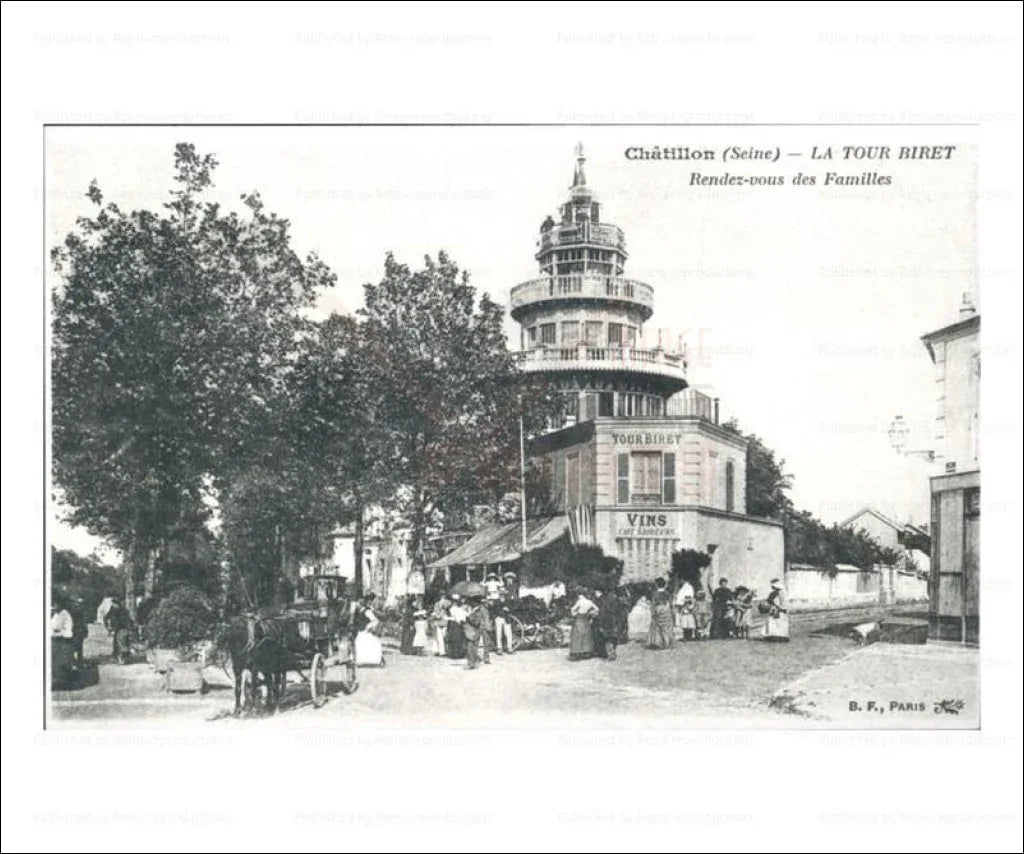 Paris suburb, Chatillon La Tour Biret Rendez-vous des familles - VINTAGEARTREPRINTS.COM