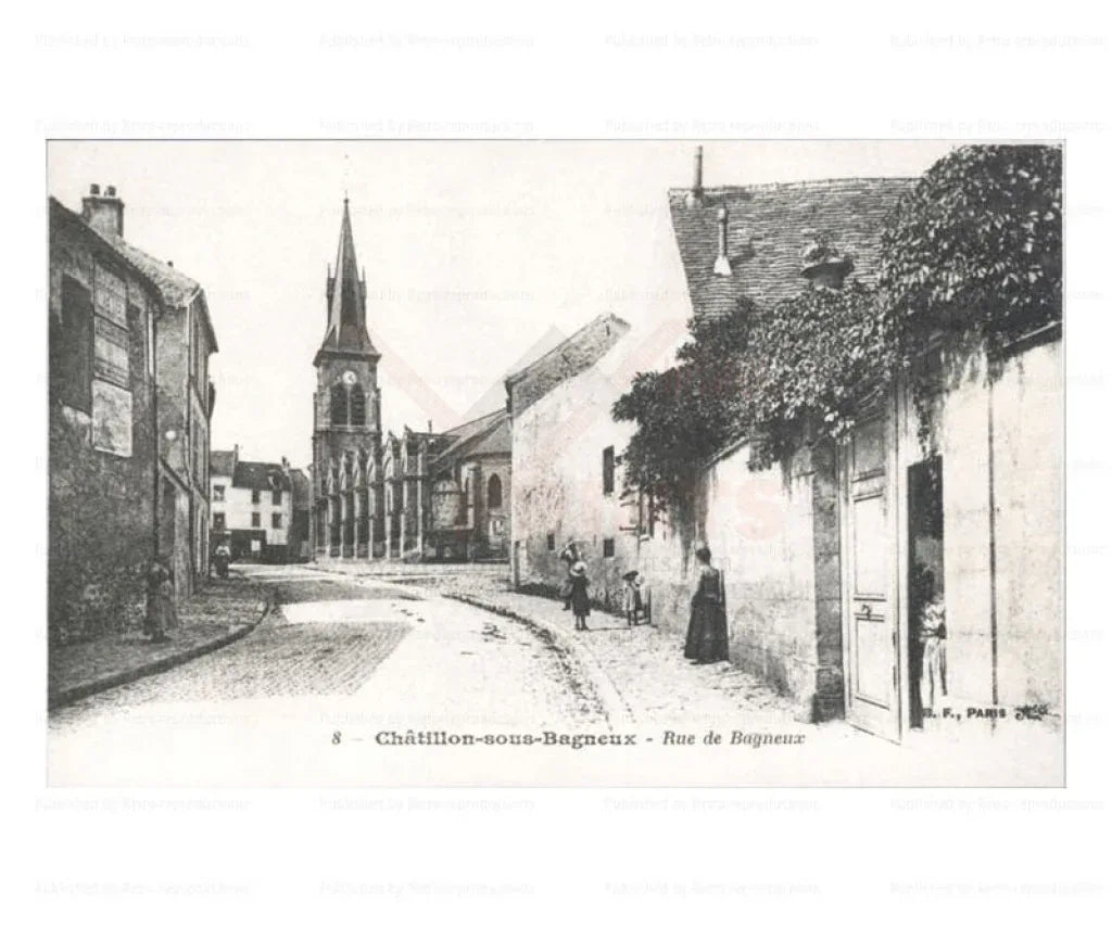 Paris suburb, Chatillon rue de Bagneux - VINTAGEARTREPRINTS.COM