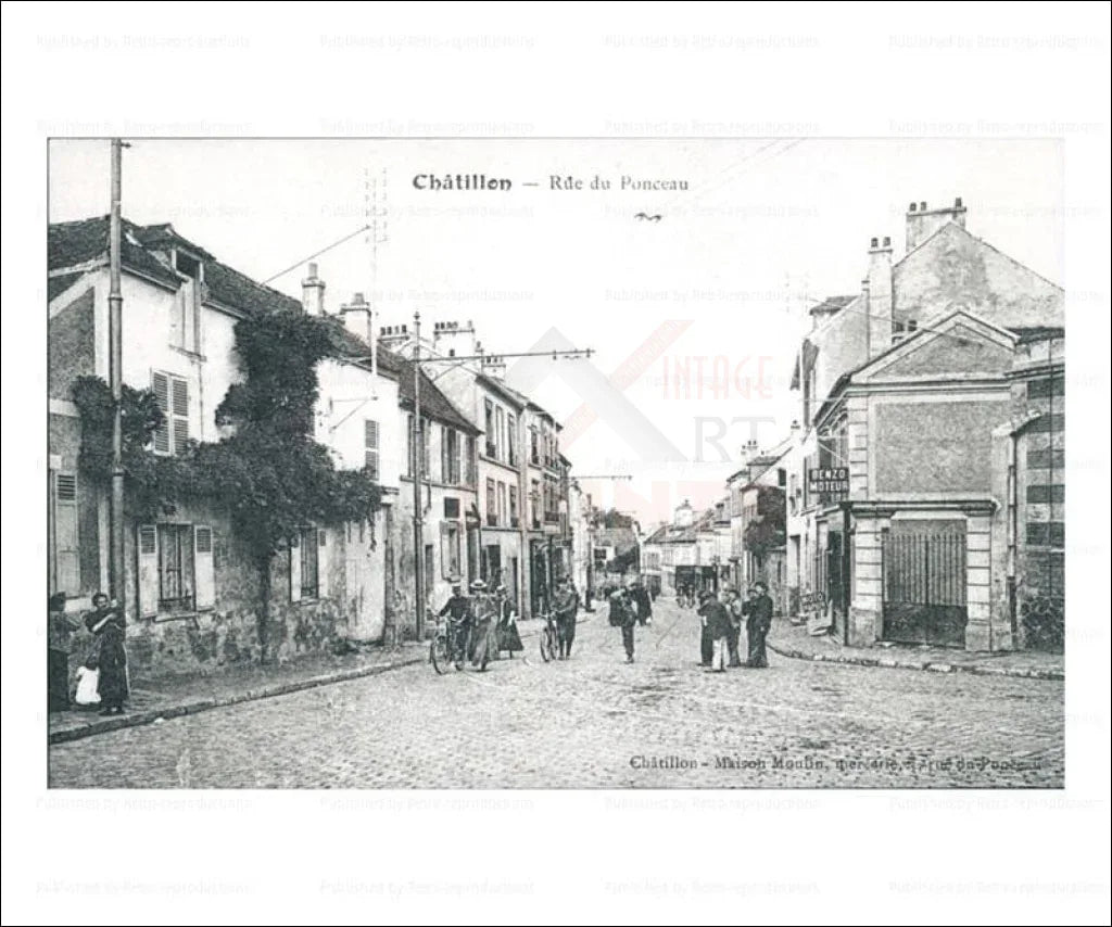 Paris suburb, vue of Chatillon sous Bagneux - VINTAGEARTREPRINTS.COM