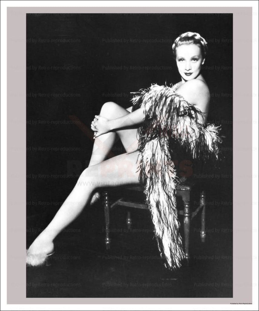 Photographic print, Actress Marlene Dietrich, - Vintage Art, canvas prints