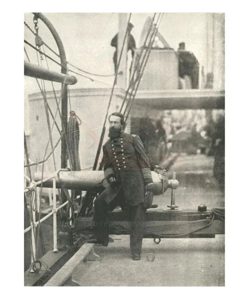 Photographic print, Admiral David D. Porter, American Civil War, black and white photograph, - VINTAGEARTREPRINTS.COM