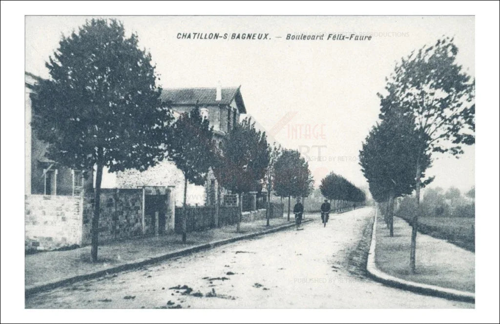 Boulevard Felix-Faure - Paris suburbs - VINTAGEARTREPRINTS.COM