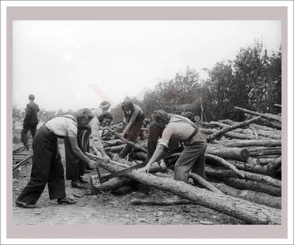 On the Land 1 - Loggers - VINTAGEARTREPRINTS.COM