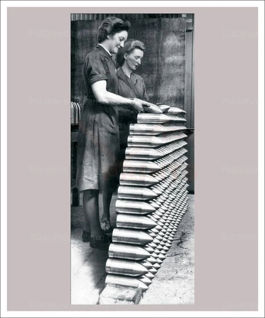 Industry Trades 10 - stacking bombs - VINTAGEARTREPRINTS.COM