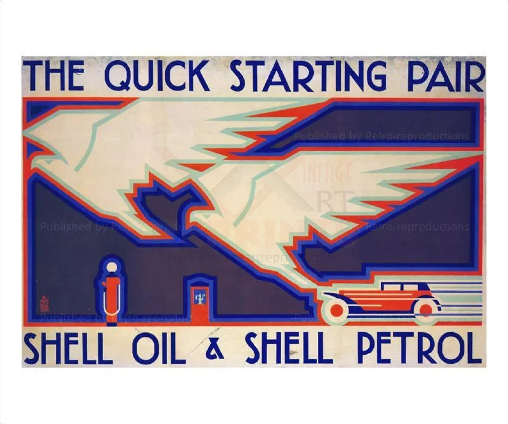 Quick Starting Eagles, 1925 - VINTAGEARTREPRINTS.COM