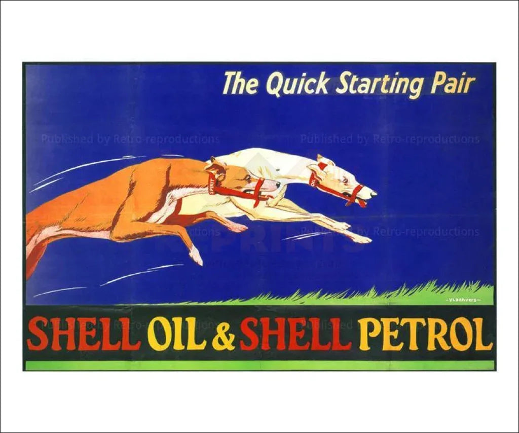 Quick Starting Greyhounds, 1926 - VINTAGEARTREPRINTS.COM