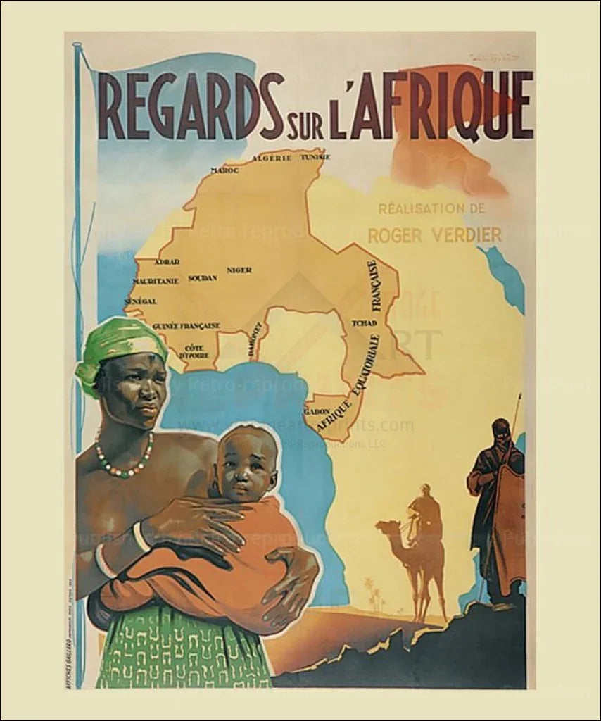 Visit Africa (Regards sur I'Afrique) - VINTAGEARTREPRINTS.COM