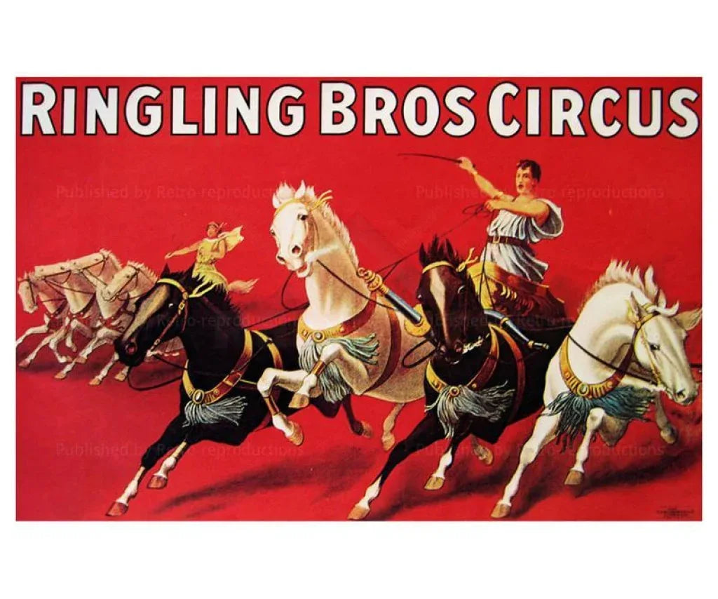 Ringling Bros Circus: Chariots, 1916 - VINTAGEARTREPRINTS.COM
