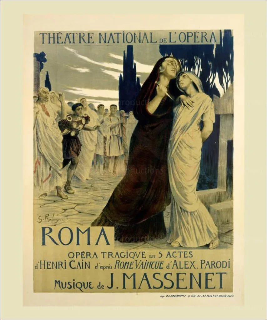 Roma, Massenet - VINTAGEARTREPRINTS.COM