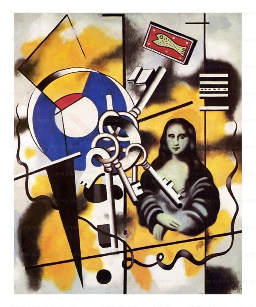 La Joconde aux Clefs - Fernand Leger - VINTAGEARTREPRINTS.COM