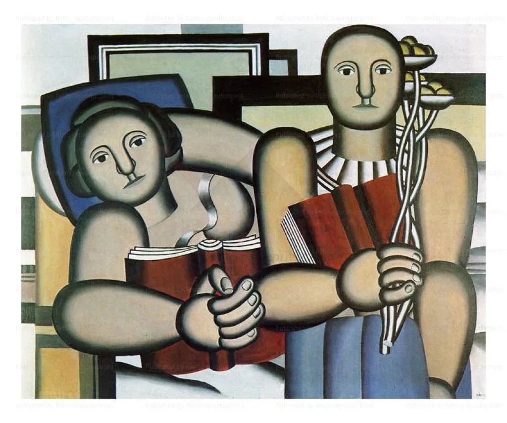 La Lecture - Fernand Leger - VINTAGEARTREPRINTS.COM