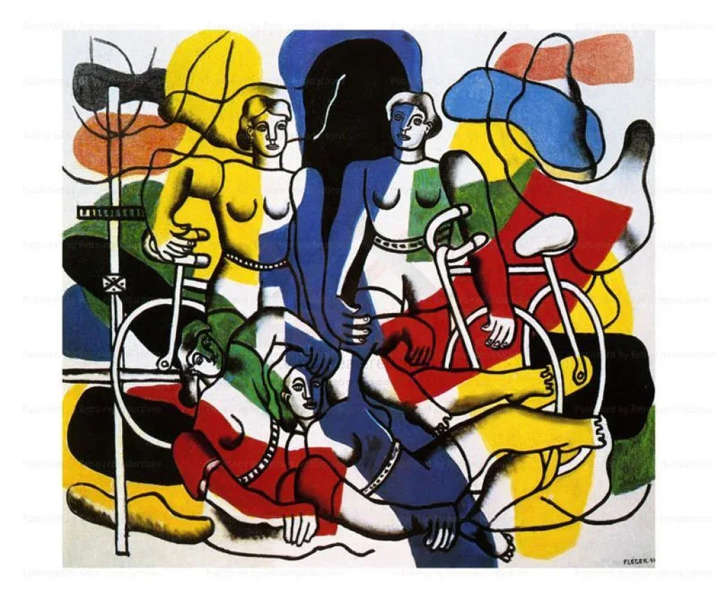 Les Belles Cyclistes - Fernand Leger - VINTAGEARTREPRINTS.COM