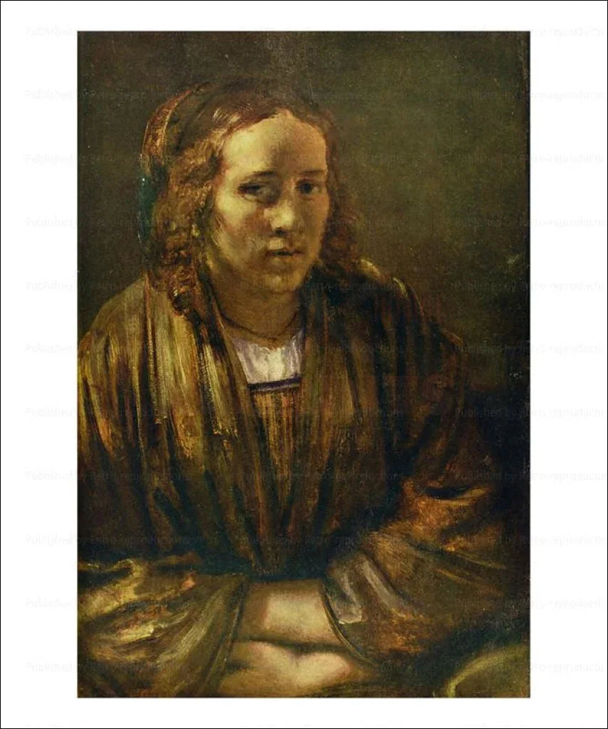 Portrait of Hendrickje Stoffels - Rembrandt - VINTAGEARTREPRINTS.COM