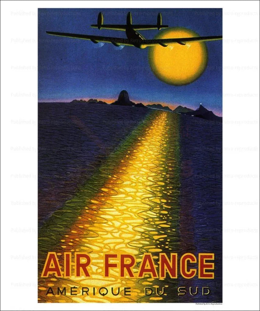 Air France: South America - VINTAGEARTREPRINTS.COM