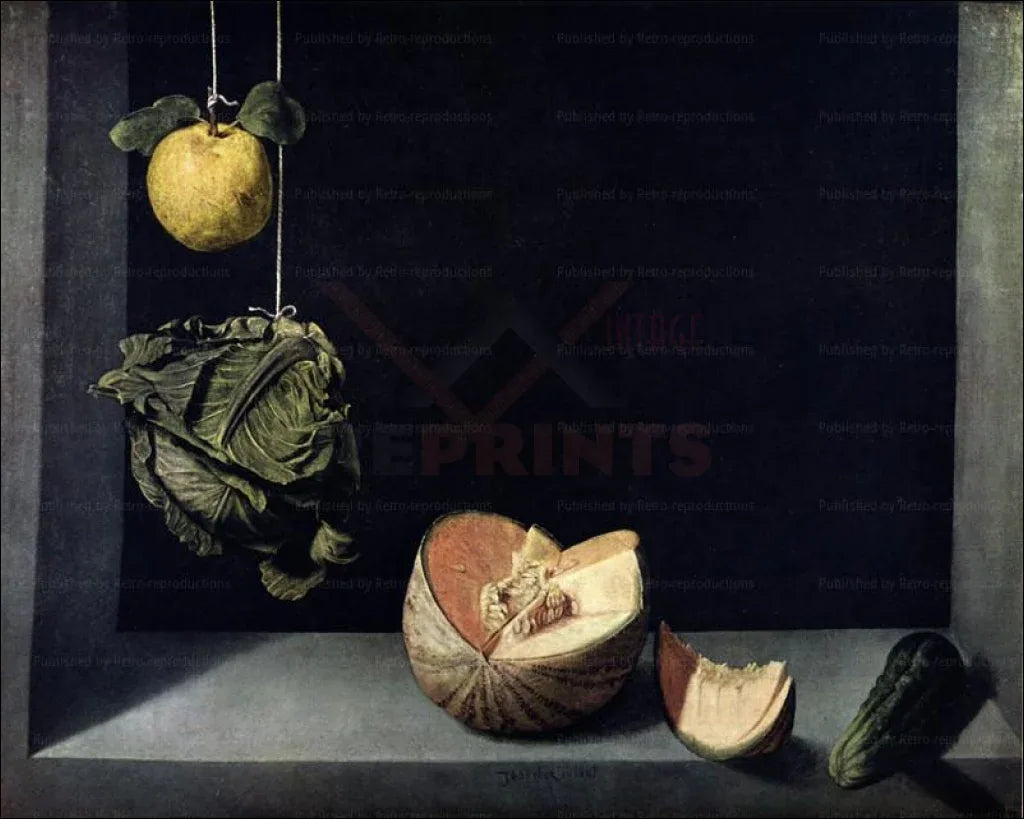 Coing, Chou, Melon, cucumber - Fray Juan Sanchez Coton - VINTAGEARTREPRINTS.COM