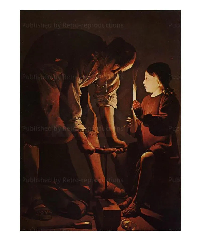 Joseph the Carpenter, Georges de la Tour, 1642 - VINTAGEARTREPRINTS.COM