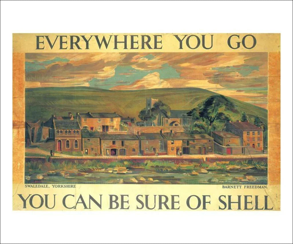 Everywhere You Go: Yorkshire, Barnett Freedman - VINTAGEARTREPRINTS.COM