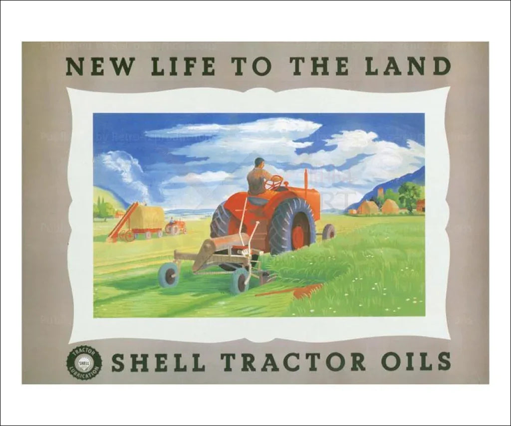 Shell Tractor Oils - VINTAGEARTREPRINTS.COM
