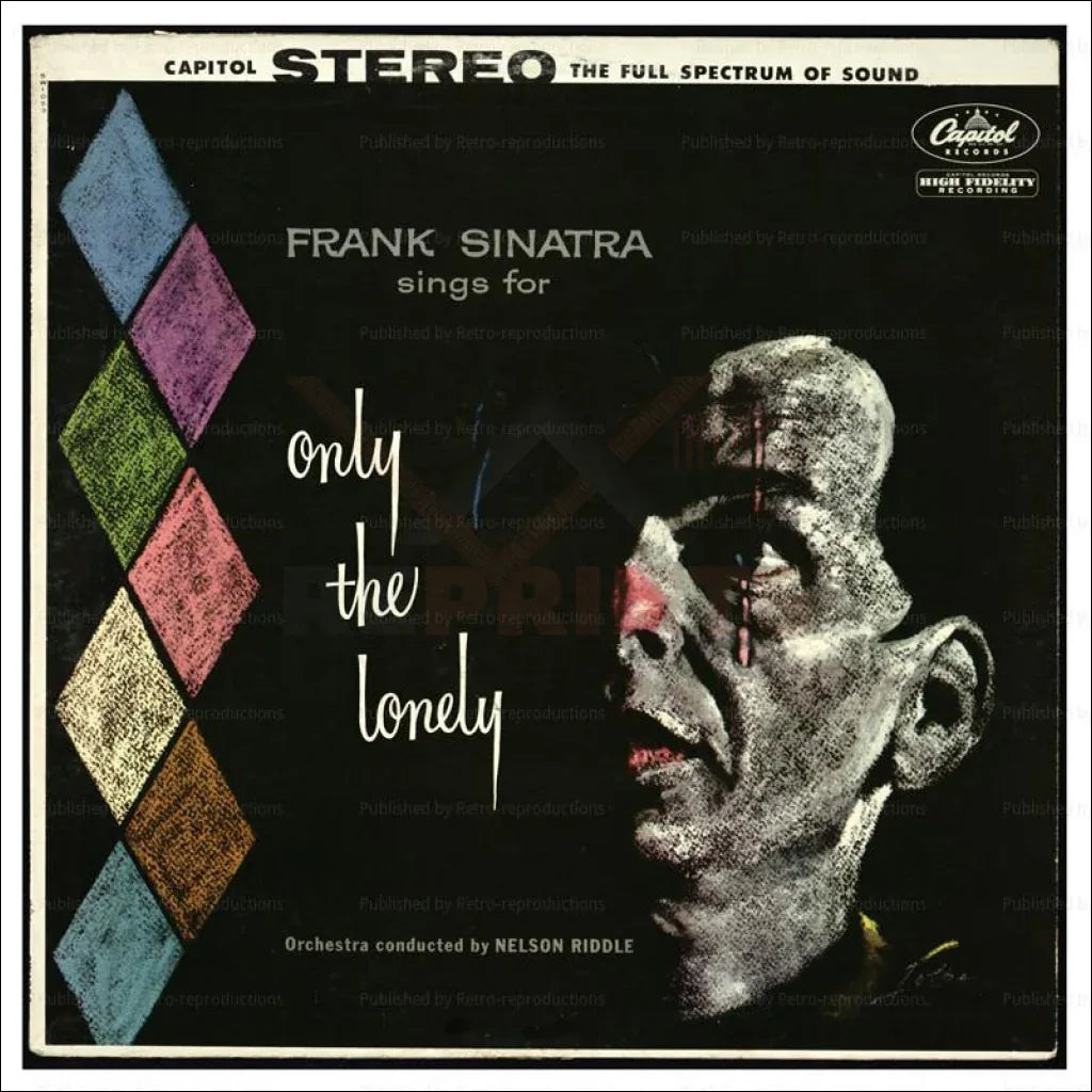 Frank Sinatra Only the Lonely Album Cover - VINTAGEARTREPRINTS.COM