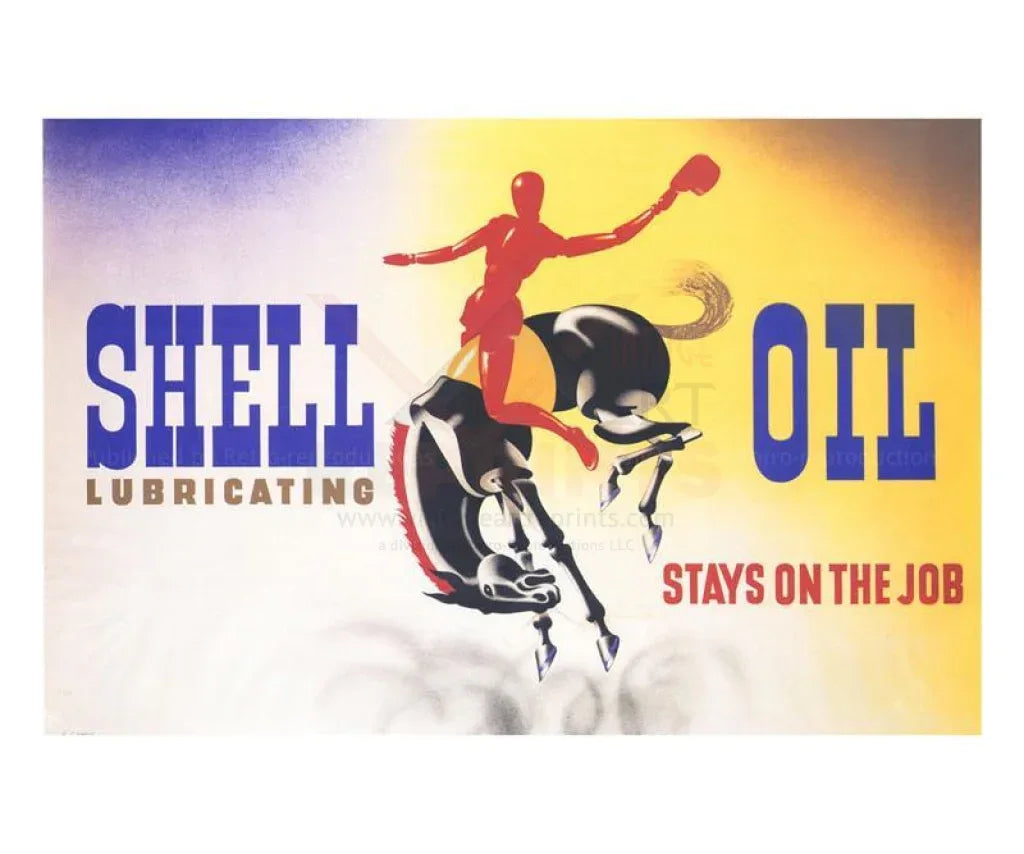 Shell Oil Stays on the Job - VINTAGEARTREPRINTS.COM