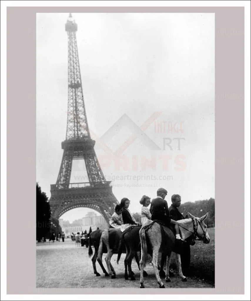 The Eiffel Tower Paris - VINTAGEARTREPRINTS.COM
