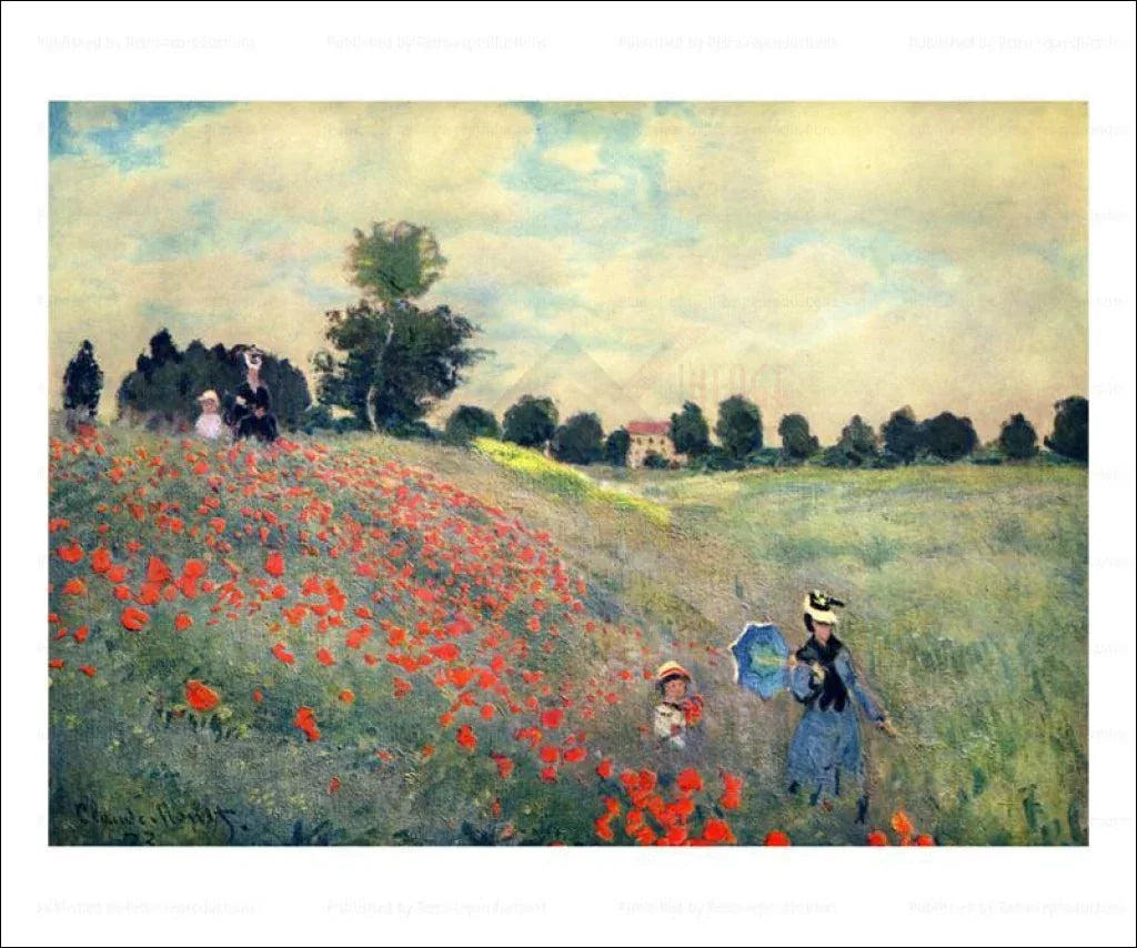The Red Poppies, 1873 - VINTAGEARTREPRINTS.COM