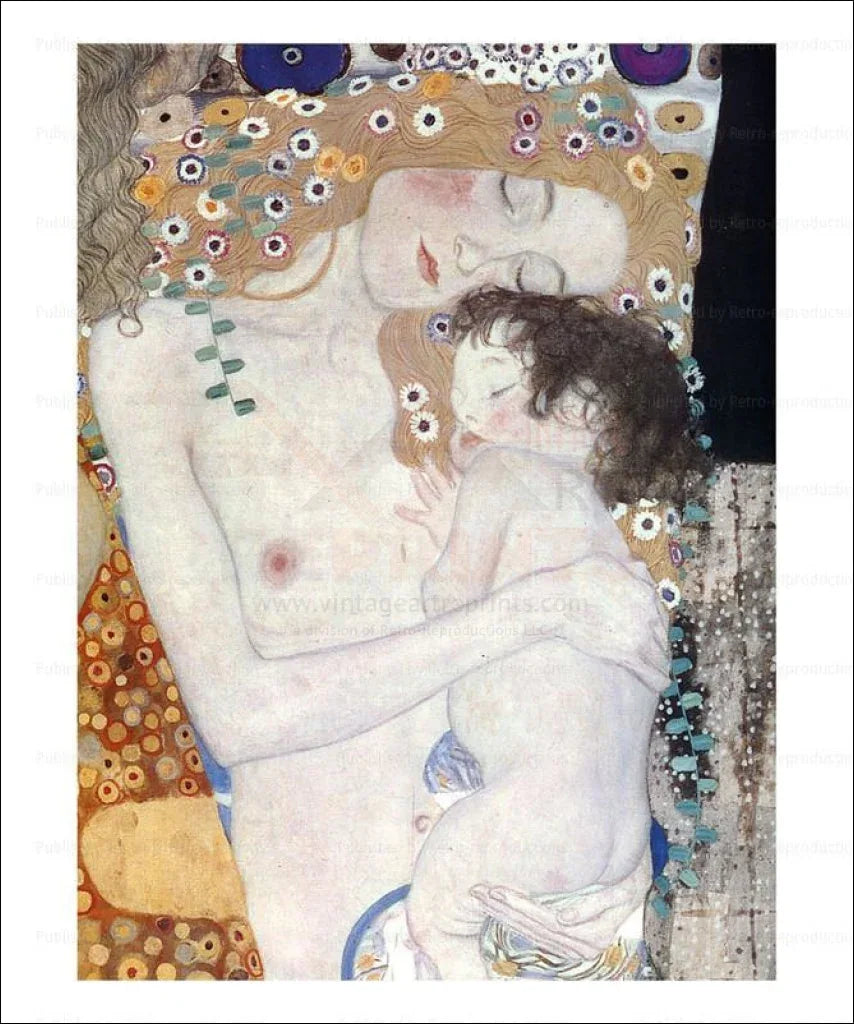 The three stages of Life, Gustav Klimt - VINTAGEARTREPRINTS.COM