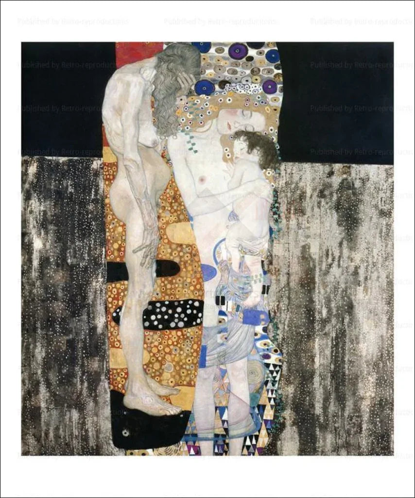 The Three Stages of Life, Gustav Klimt - VINTAGEARTREPRINTS.COM