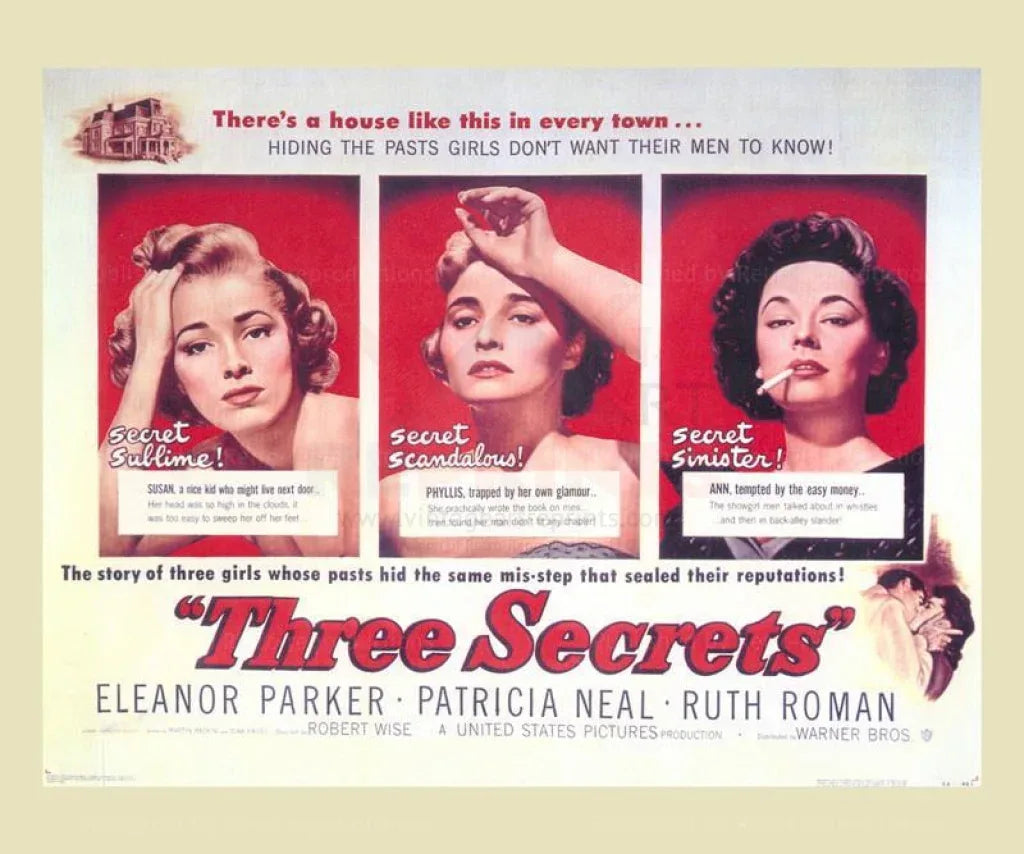 Three Secrets - Original Poster - VINTAGEARTREPRINTS.COM