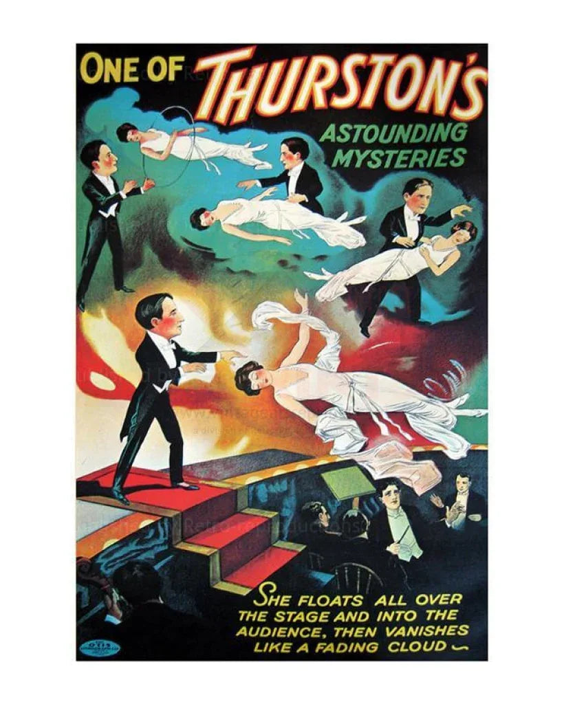 Thurston Levitation illusion - VINTAGEARTREPRINTS.COM