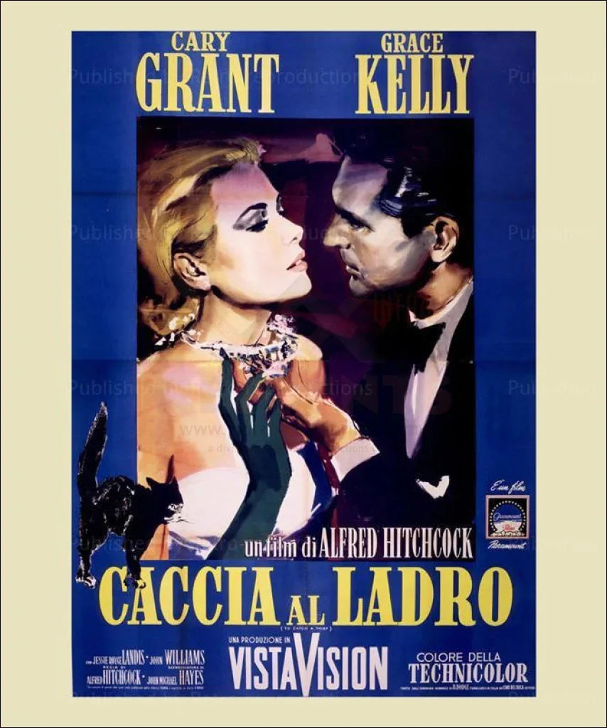 To Catch a Thief, Cary Grant & Grace Kelly - VINTAGEARTREPRINTS.COM