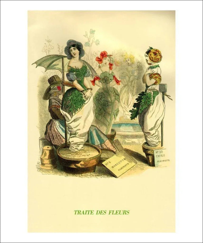 Traite des Fleurs, art print reproduction - VINTAGEARTREPRINTS.COM