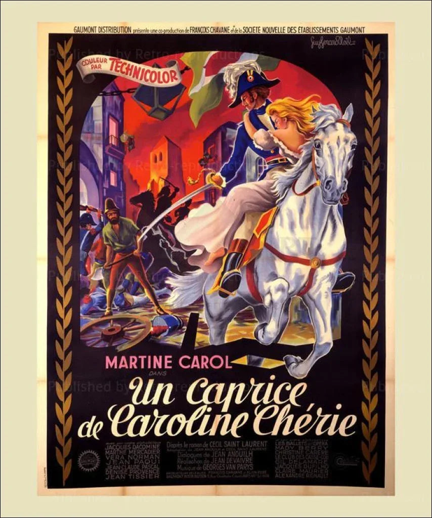 Un caprice de Caroline Cherie - Digital Poster Print reproduction - VINTAGEARTREPRINTS.COM
