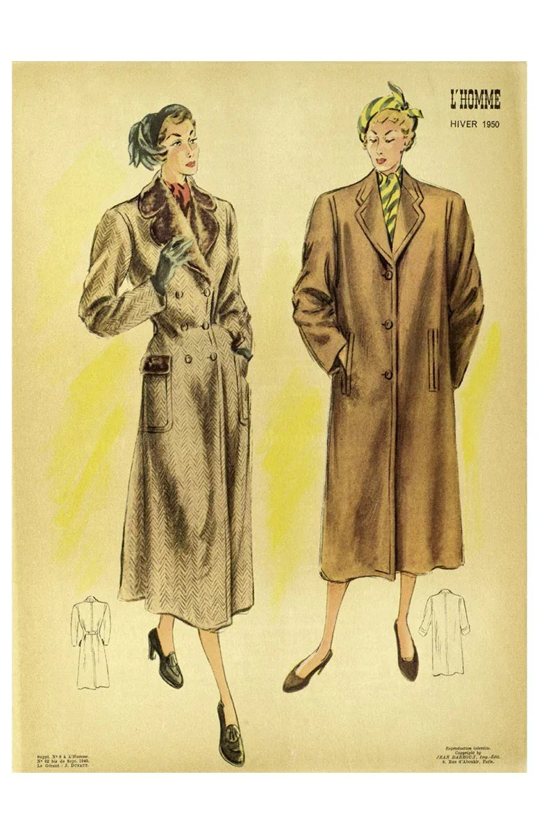 Women Vintage French Fashion 1950's - VINTAGEARTREPRINTS.COM